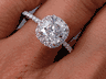 1.89 CTW CUSHION CUT LAB GROWN DIAMOND ENGAGEMENT RING D SI2