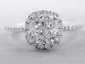 1.89 CTW CUSHION CUT LAB GROWN DIAMOND ENGAGEMENT RING D SI2