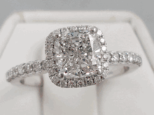 1.92 CTW CUSHION CUT LAB GROWN DIAMOND RING G SI2 LOW PRICE!