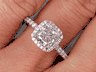 1.92 CTW CUSHION CUT LAB GROWN DIAMOND RING G SI2 LOW PRICE!