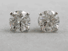 1 CTW DIAMOND STUD EARRINGS LAB GROWN H VS 1/2 CARAT EACH LOW PRICE
