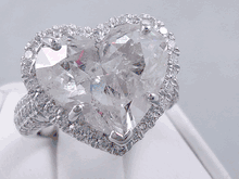 11.10 CTW HEART SHAPE DIAMOND ENGAGEMENT RING H SI2