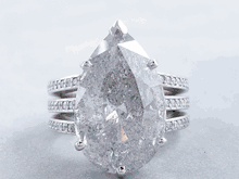 11.50 CTW PEAR SHAPE DIAMOND ENGAGEMENT RING G I1-2