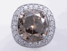 11.70 CTW CUSHION CUT DIAMOND ENGAGEMENT RING NATURAL CHOCOLATE SI3