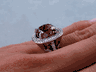11.70 CTW CUSHION CUT DIAMOND ENGAGEMENT RING NATURAL CHOCOLATE SI3