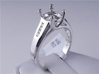 .11 CTW DIAMOND SEMI-SET ENGAGEMENT RING WHITE GOLD