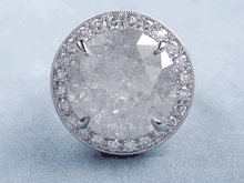 13.07 CTW ROUND CUT DIAMOND ENGAGEMENT RING 