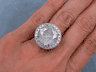 13.07 CTW ROUND CUT DIAMOND ENGAGEMENT RING 