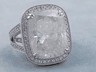 13.38 CTW CUSHION CUT DIAMOND ENGAGEMENT RING H I1-I2