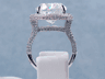 13.48 CTW CUSHION CUT DIAMOND ENGAGEMENT RING E SI3