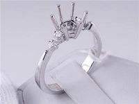 .14 CTW DIAMOND SEMI-SET ENGAGEMENT RING WHITE GOLD