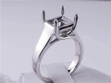 14 KARAT WHITE GOLD DIAMOND SEMI-SET  ENGAGEMENT RING