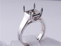 14 KARAT WHITE GOLD DIAMOND SEMI-SET  ENGAGEMENT RING