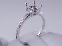 .15 CTW DIAMOND SEMI-SET ENGAGEMENT RING WHITE GOLD
