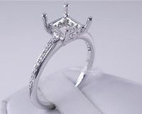.17 CTW DIAMOND SEMI-SET ENGAGEMENT RING WHITE GOLD