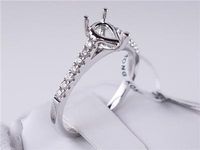 .19 CTW DIAMOND SEMI-SET ENGAGEMENT RING WHITE GOLD