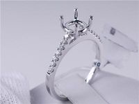 .19 CTW DIAMOND SEMI-SET ENGAGEMENT RING WHITE GOLD