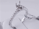 .19 CTW DIAMOND SEMI-SET ENGAGEMENT RING WHITE GOLD