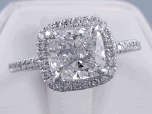 2.00 CTW CUSHION CUT DIAMOND ENGAGEMENT RING H SI1