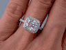 2.00 CTW CUSHION CUT DIAMOND ENGAGEMENT RING H SI1
