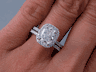 2.00 CTW CUSHION CUT DIAMOND WEDDING RING SET (Includes a Matching Wedding Ring) 