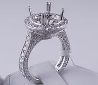 2.00 CTW DIAMOND SEMI-SET ENGAGEMENT RING WHITE GOLD