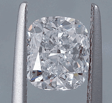 2.01 CARATS CUSHION CUT LAB GROWN DIAMOND D SI1