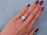 2.01 CTW CUSHION CUT DIAMOND ENGAGEMENT RING D VS2