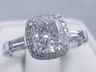 2.01 CTW CUSHION CUT DIAMOND ENGAGEMENT RING D VS2