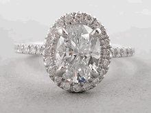 2.01 CTW OVAL CUT LAB GROWN DIAMOND ENGAGEMENT RING D VS2