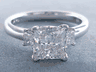 2.01 CTW PRINCESS CUT DIAMOND ENGAGEMENT RING F SI1
