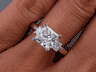 2.01 CTW PRINCESS CUT DIAMOND ENGAGEMENT RING F SI1