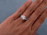 2.01 CTW PRINCESS CUT DIAMOND ENGAGEMENT RING F SI1
