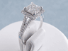 2.01 CTW PRINCESS CUT DIAMOND ENGAGEMENT RING H SI1