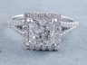 2.01 CTW PRINCESS CUT DIAMOND ENGAGEMENT RING H SI1