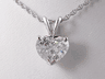 2.02 CT HEART SHAPE LAB GROWN  DIAMOND PENDANT AND WHITE GOLD CHAIN D SI3