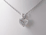 2.02 CT HEART SHAPE LAB GROWN  DIAMOND PENDANT AND WHITE GOLD CHAIN D SI3