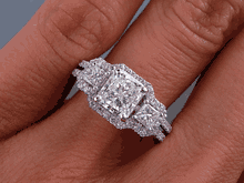2.02 CTW RADIANT CUT DIAMOND ENGAGEMENT RING G SI1