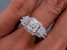 2.02 CTW RADIANT CUT DIAMOND ENGAGEMENT RING G SI1