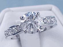 2.02 CTW ROUND CUT DIAMOND ENGAGEMENT RING H SI1