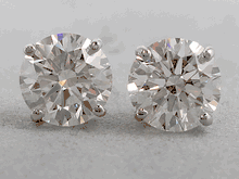 2.03 CTW  DIAMOND STUD EARRINGS LAB GROWN EF VS LOW PRICE 