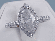 2.03 CTW MARQUISE CUT DIAMOND ENGAGEMENT RING F/SI2
