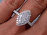 2.03 CTW MARQUISE CUT DIAMOND ENGAGEMENT RING F/SI2