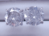 2.06 CTW ROUND BRILLIANT DIAMOND STUD EARRINGS G I2