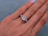 2.07 CTW CUSHION CUT DIAMOND ENGAGEMENT RING H SI2