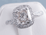 2.07 CTW CUSHION CUT DIAMOND ENGAGEMENT RING I SI1