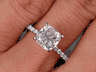 2.07 CTW CUSHION CUT LAB GROWN DIAMOND ENGAGEMENT RING G SI2 LOW PRICE!