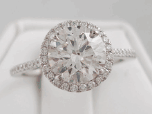 2.07 CTW ROUND CUT LAB GROWN DIAMOND ENGAGEMENT RING I SI1