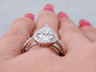 2.08 CTW PEAR SHAPE DIAMOND ENGAGEMENT RING G SI1