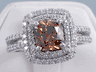 2.11 CTW CUSHION CUT DIAMOND ENGAGEMENT RING NATURAL CHOCOLATE VS2